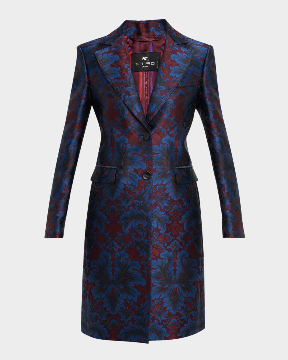 Brocade Single-Breasted Jacket